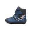 D.D.Step Kisfiú Barefoot Bélelt bokacipő -  Krokodilos - Kék - W063-52415