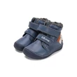 D.D.Step Kisfiú Barefoot Bélelt bokacipő -  Rókás - Kék - W070-52301