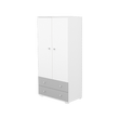 Kép 1/3 - Timba szekrény Erik 2 ajtós 2 fiókos ezüst-fehér