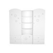 Kép 3/3 - Timba szekrény Félix jobbos elem fehér-csillagos