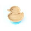 Kép 2/4 - Eco Rascals kacsa bambusz tányér - kék