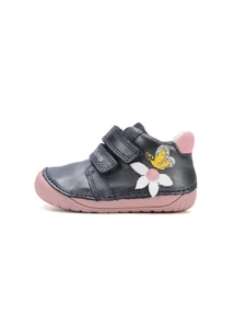 D.D.Step Kislány Barefoot Zárt cipő virágos lepkés - Rózsaszín, kék - S070-52656A