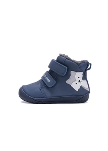 D.D.Step Kisfiú Barefoot Bélelt bokacipő - Kutyás - Kék - W070-52301A