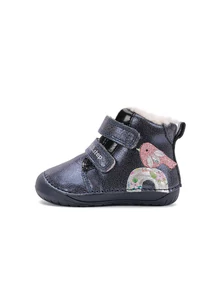 D.D.Step Kislány Barefoot Bélelt bokacipő - Madárkás - Kék - W070-52624