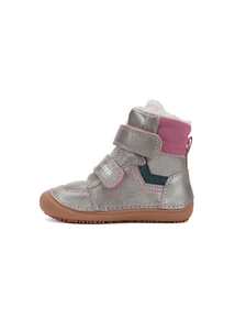D.D.Step Kislány Barefoot Bélelt bokacipő - Ezüst - W063-52804D