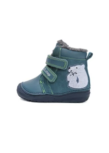 D.D.Step Kisfiú Bélelt bokacipő - Macis - Kék - W071-52346B