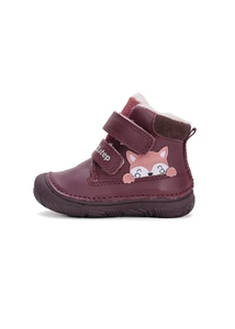 D.D. Step - Bordó-rózsaszín rókás bokacipő - W082-42774A