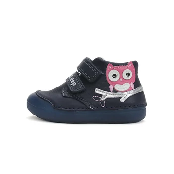 D.D. Step elsőlépés sötétkék baglyos - fluoreszkáló - zárt cipő - S066-42820B