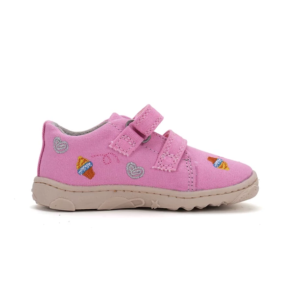 D.D.Step Kislány Barefoot Vászoncipő mintás - rózsaszín - C077-51663C