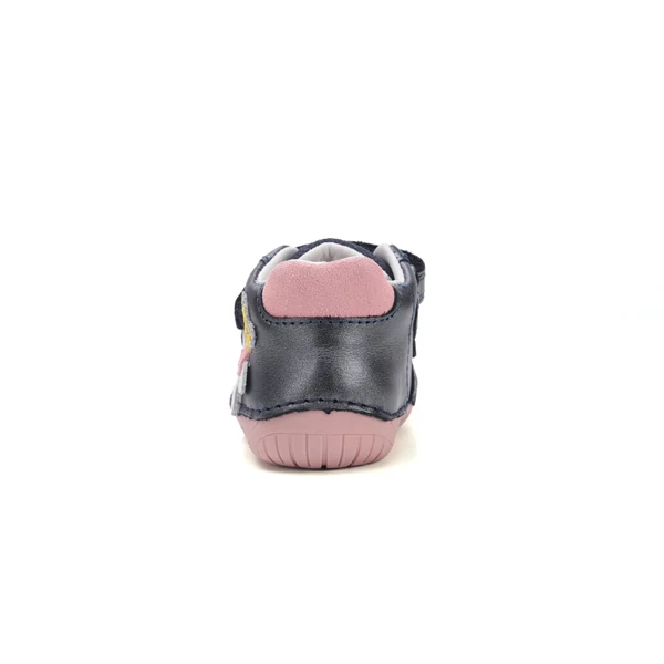 D.D.Step Kislány Barefoot Zárt cipő virágos lepkés - Rózsaszín, kék - S070-52656A