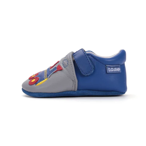 D.D.Step Kisfiú Puhatalpú cipő vonatos - kék, szürke - K1596-52343