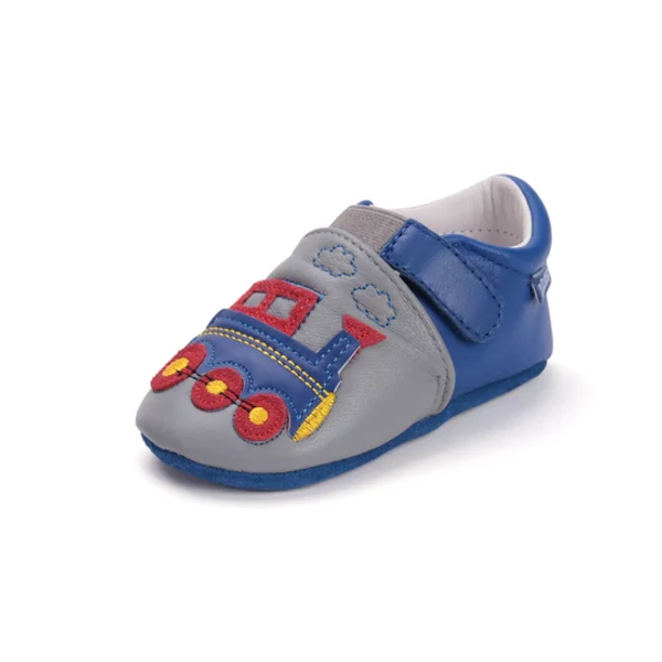 D.D.Step Kisfiú Puhatalpú cipő vonatos - kék, szürke - K1596-52343