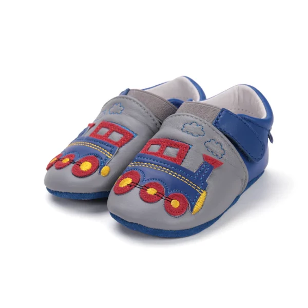 D.D.Step Kisfiú Puhatalpú cipő vonatos - kék, szürke - K1596-52343