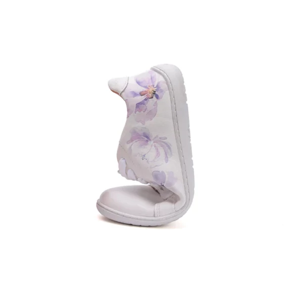 Stitch & Walk Kislány Barefoot Zárt cipő - Virágos - Fehér - S088-52396