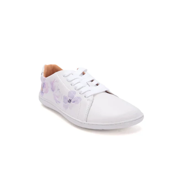 Stitch & Walk Kislány Barefoot Zárt cipő - Virágos - Fehér - S088-52396
