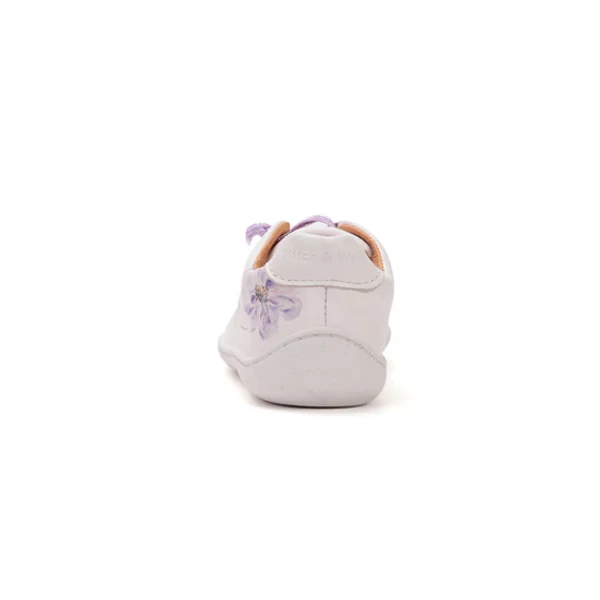 Stitch & Walk Kislány Barefoot Zárt cipő - Virágos - Fehér - S088-52453