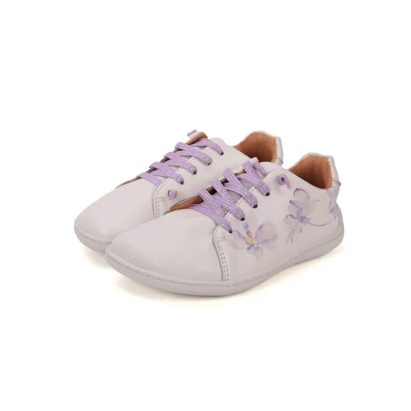 Stitch & Walk Kislány Barefoot Zárt cipő - Virágos - Fehér - S088-52453