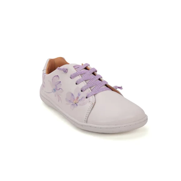 Stitch & Walk Kislány Barefoot Zárt cipő - Virágos - Fehér - S088-52453