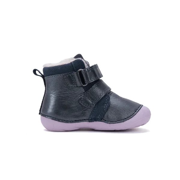 D.D.Step Kislány Első lépés Bélelt bokacipő - Mintás - Kék - W015-52997B