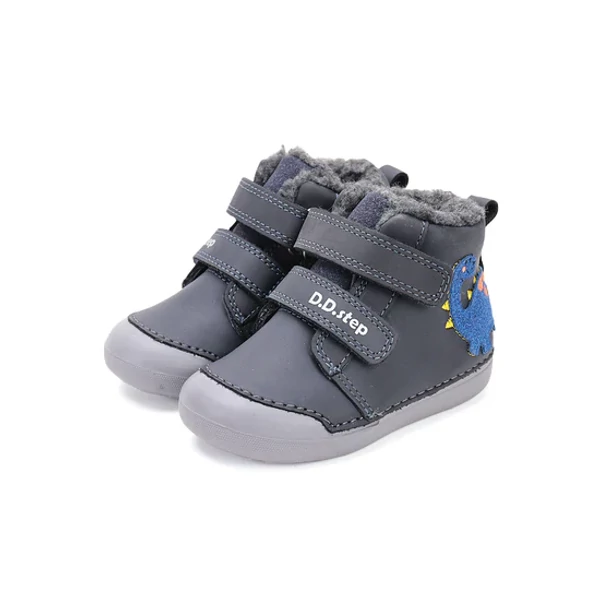 D.D.Step Kisfiú Első lépés Bélelt bokacipő - Dínós - Kék - W066-52525