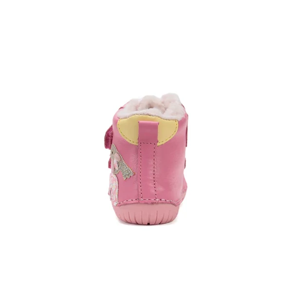 D.D.Step Kislány Barefoot Bélelt bokacipő - Madárkás - Rózsaszín - W070-52624B