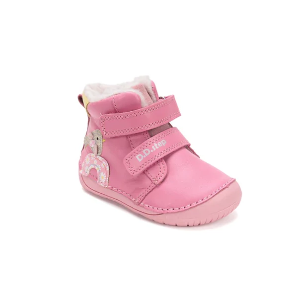 D.D.Step Kislány Barefoot Bélelt bokacipő - Madárkás - Rózsaszín - W070-52624B