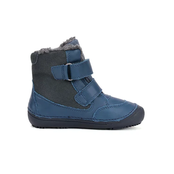 D.D.Step Kisfiú Barefoot Bélelt bokacipő -  Krokodilos - Kék - W063-52415