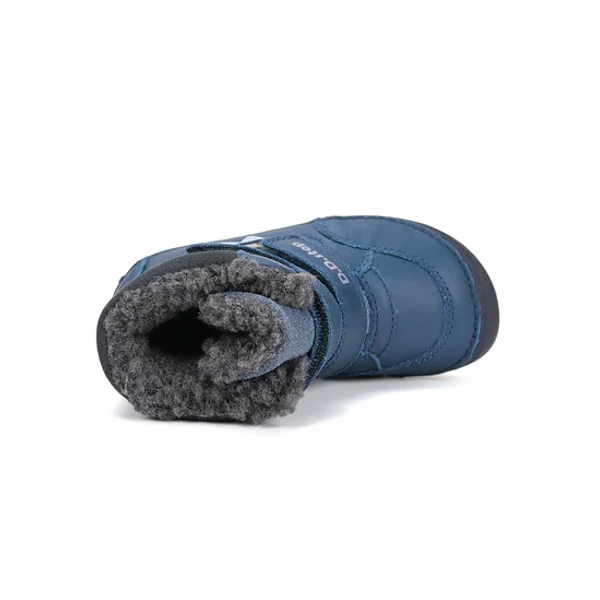 D.D.Step Kisfiú Barefoot Bélelt bokacipő -  Krokodilos - Kék - W063-52415