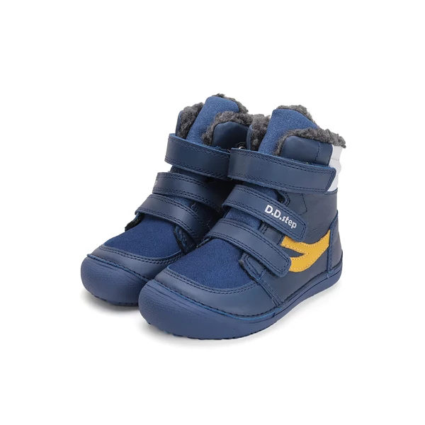 D.D.Step Kisfiú Barefoot Bélelt bokacipő - Kék - W063-42754A