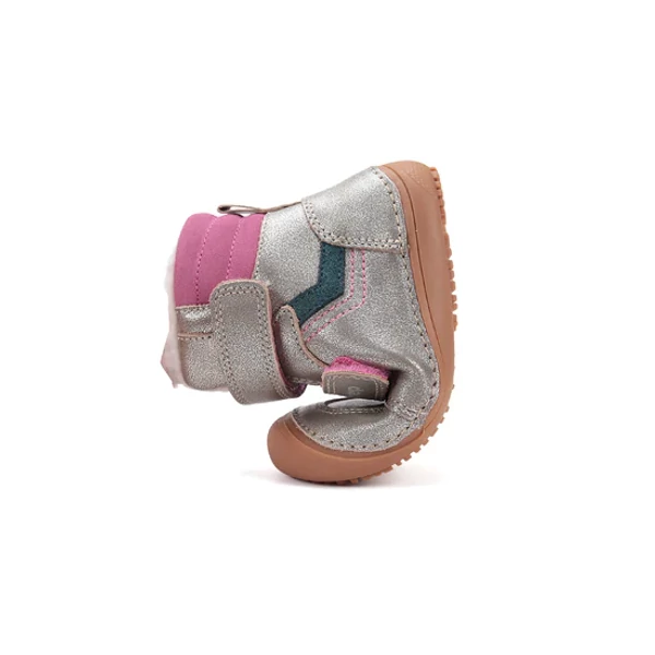 D.D.Step Kislány Barefoot Bélelt bokacipő - Ezüst - W063-52804D
