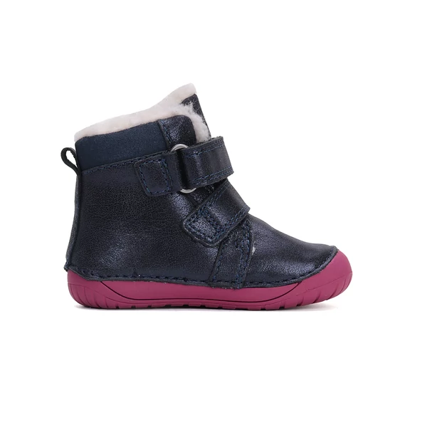 D.D.Step Kislány Barefoot Bélelt bokacipő - Cicás - Királykék - W070-42110A