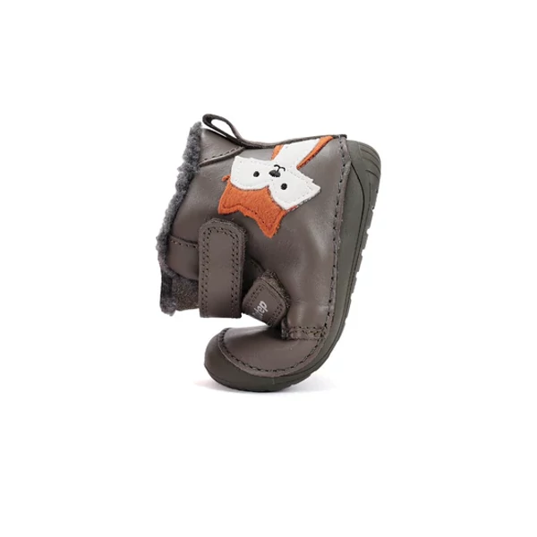 D.D.Step Kisfiú Barefoot Bélelt bokacipő -  Rókás - Khaki - W070-52301B