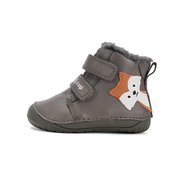 D.D.Step Kisfiú Barefoot Bélelt bokacipő -  Rókás - Khaki - W070-52301B