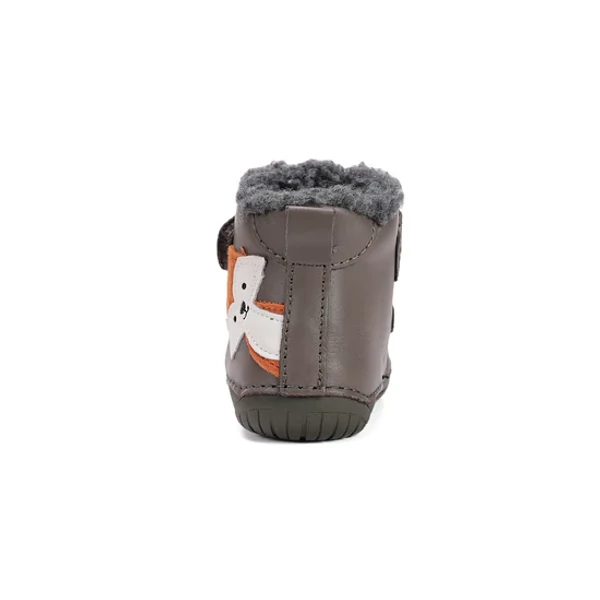 D.D.Step Kisfiú Barefoot Bélelt bokacipő -  Rókás - Khaki - W070-52301B