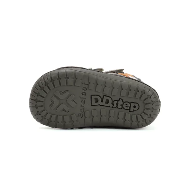 D.D.Step Kisfiú Barefoot Bélelt bokacipő -  Rókás - Khaki - W070-52301B