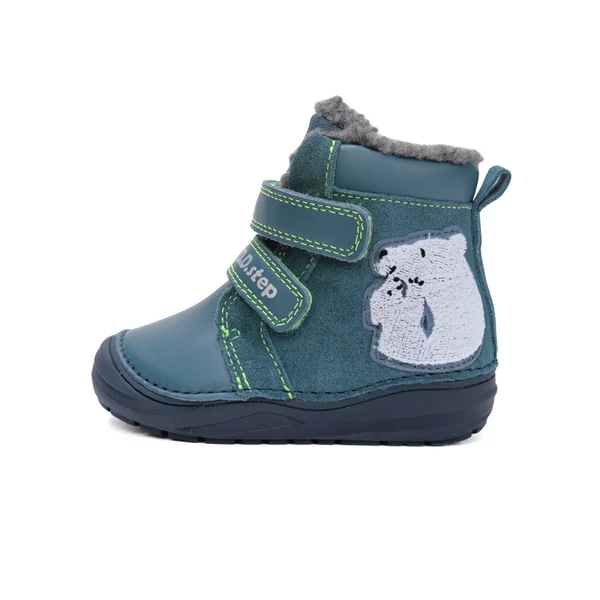 D.D.Step Kisfiú Bélelt bokacipő - Macis - Kék - W071-52346B