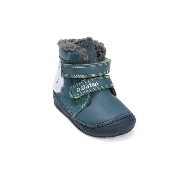 D.D.Step Kisfiú Bélelt bokacipő - Macis - Kék - W071-52346B