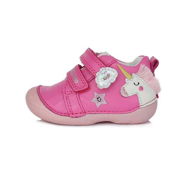 D.D.Step Kislány "első lépés" pink unikornis bokacipő - S015-706A