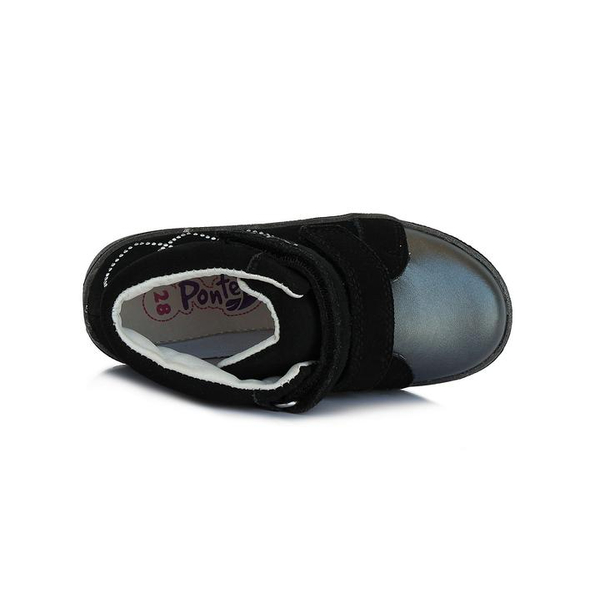 Ponte20 fekete szíves gyerekcipő - DA06-1-73A