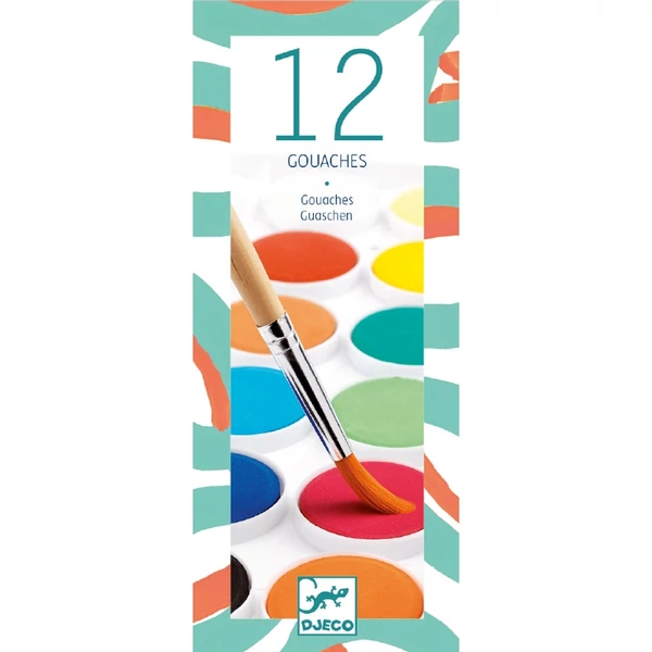 Gouache festék - 12 klasszikus szín - 8803