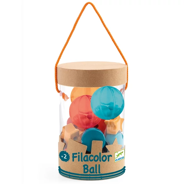 Fűzős játék - Faformák átlátszó golyókkal - Filacolor ball