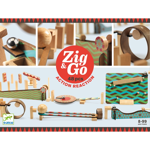 Építőjáték - Zig & Go - 48 darabos - Djeco