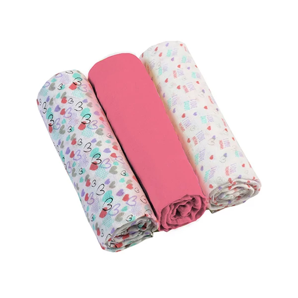 BabyOno színes textilpelenka 3db-os pink --348/02
