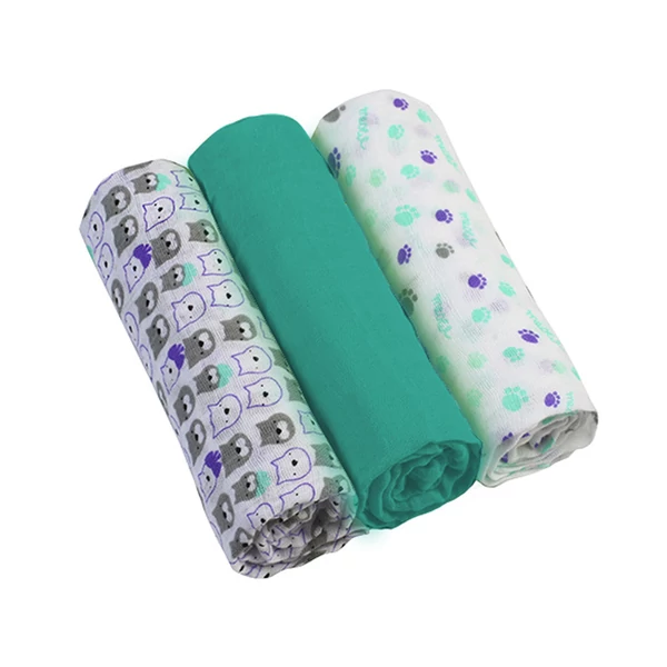 BabyOno színes textilpelenka 3db-os türkíz --348/05