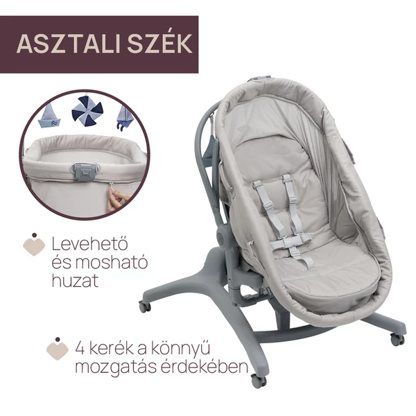 Chicco Baby Hug PRO 5in1 bölcső-szék - Beige Latte