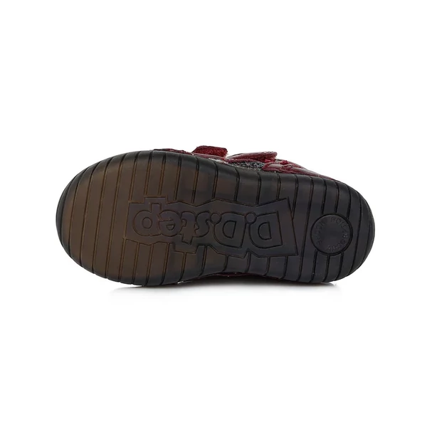 D.D. Step bordó csillagos bokacsizma - LED - A050-288A