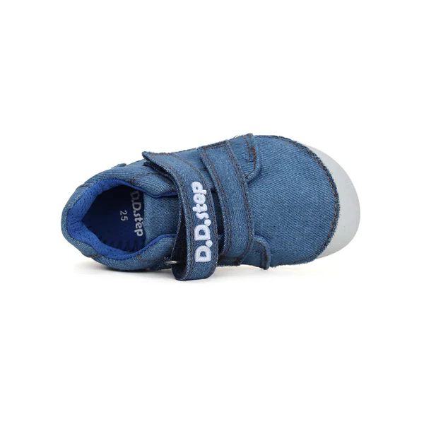 D.D. Step barefoot kék vászoncipő - C063-41360