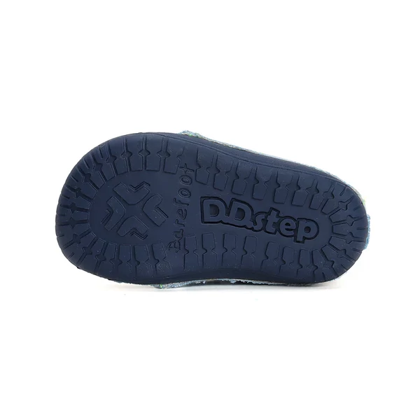 D.D. Step barefoot világoskék macikás vászoncipő - C070-41709A