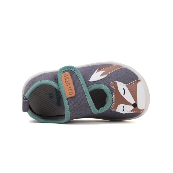 D.D. Step - Barefoot rókás vászoncipő - C086-51716