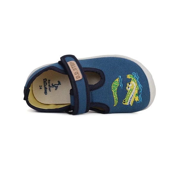 D.D. Step kék krokodilos vászoncipő - CSB-41614A